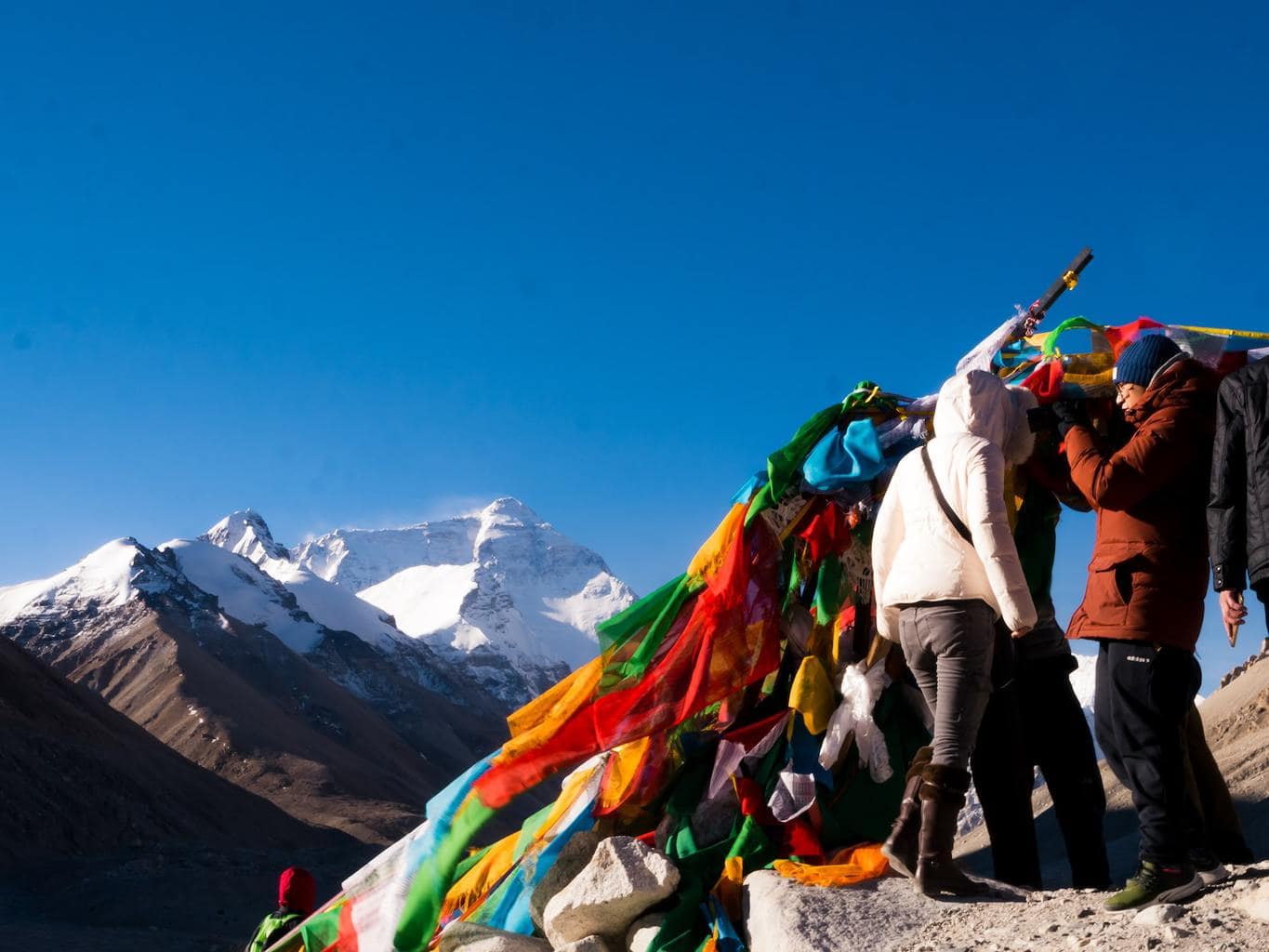 Everest Base camp in the guide to Tibet