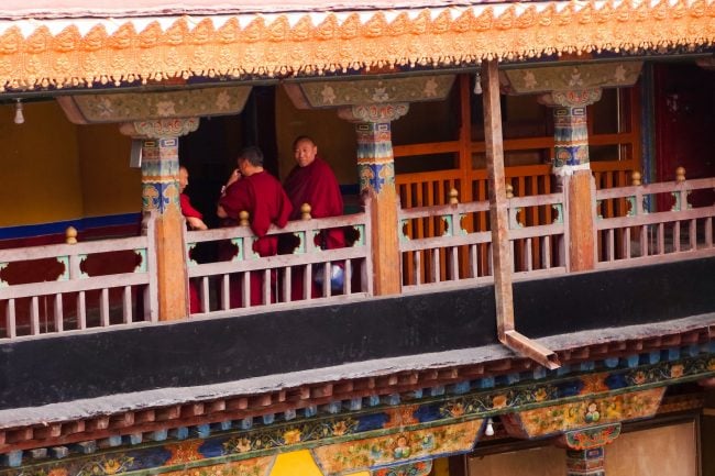Monks at jokhang temple