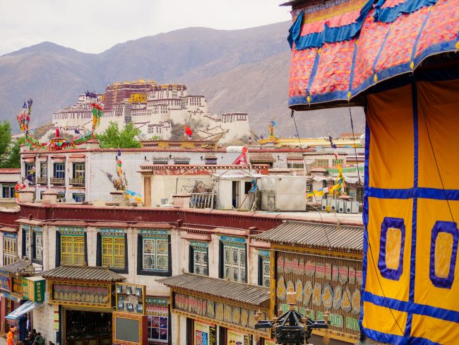 View of Potala from Jokhang rooftop