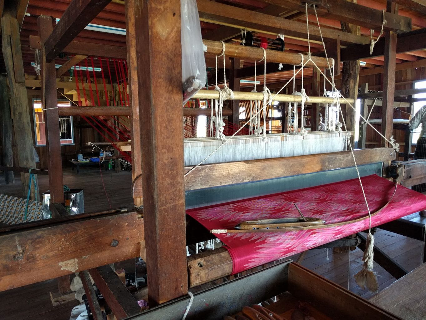 Inle Lake silk workshop