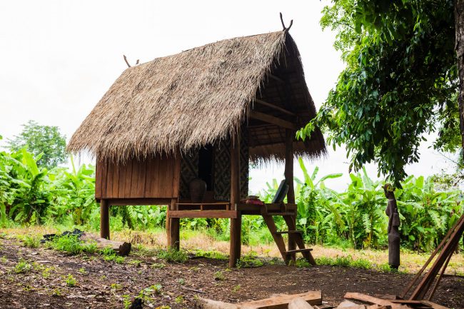 Hut in the jungle of Ratanakiri