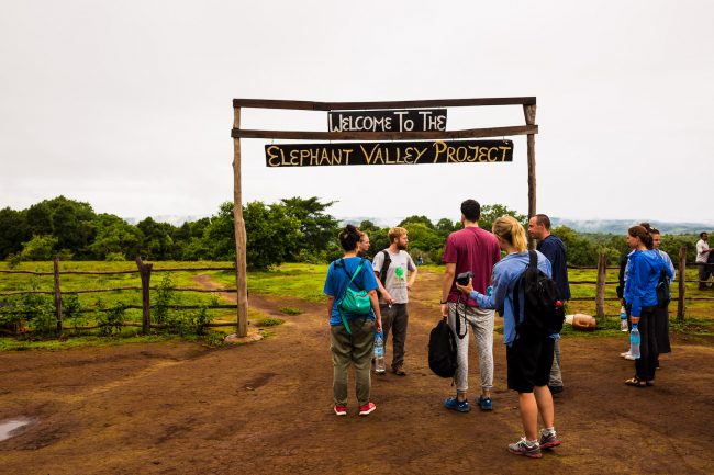 Arriving at the elephant sanctuary