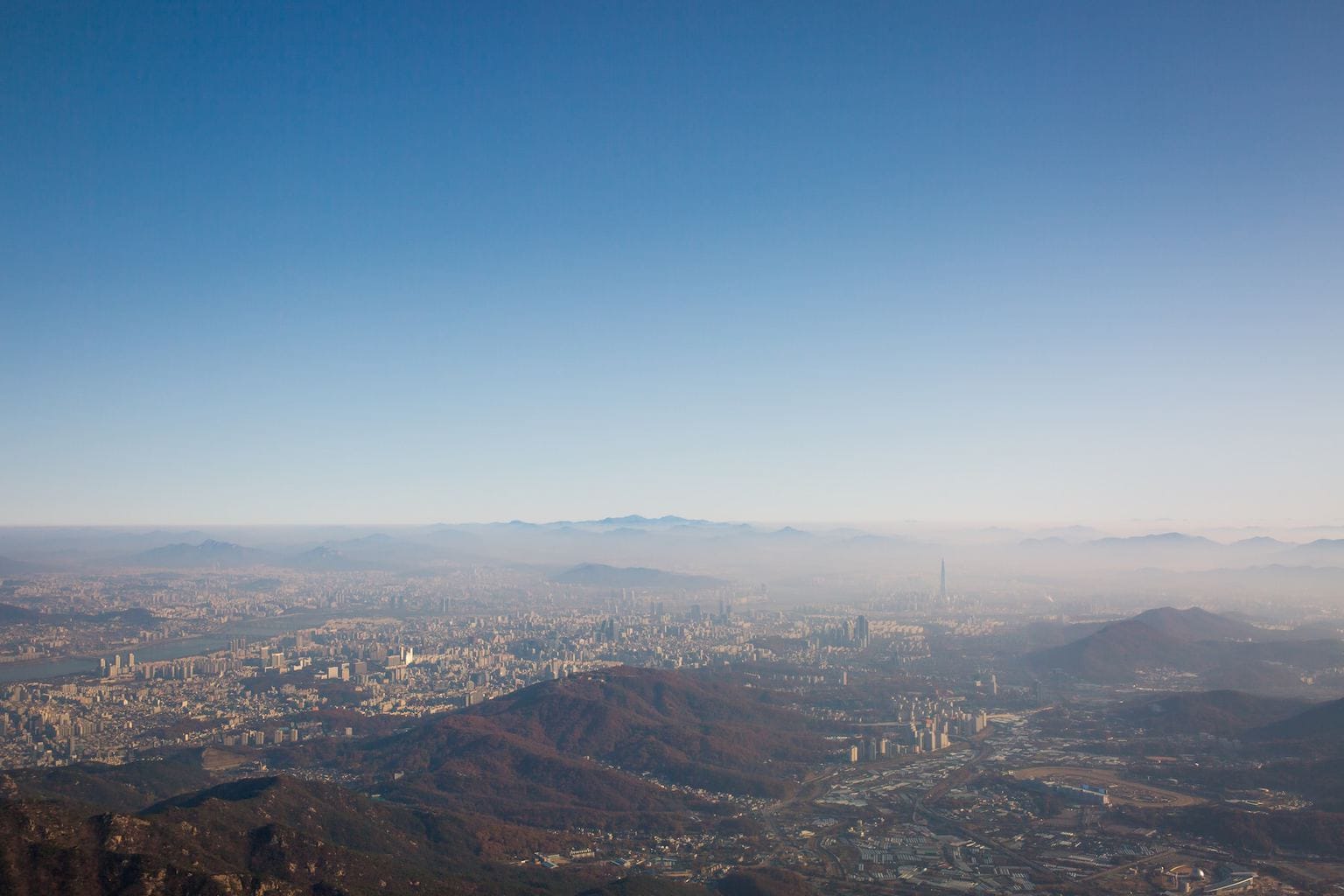 Airplane View of Seoul