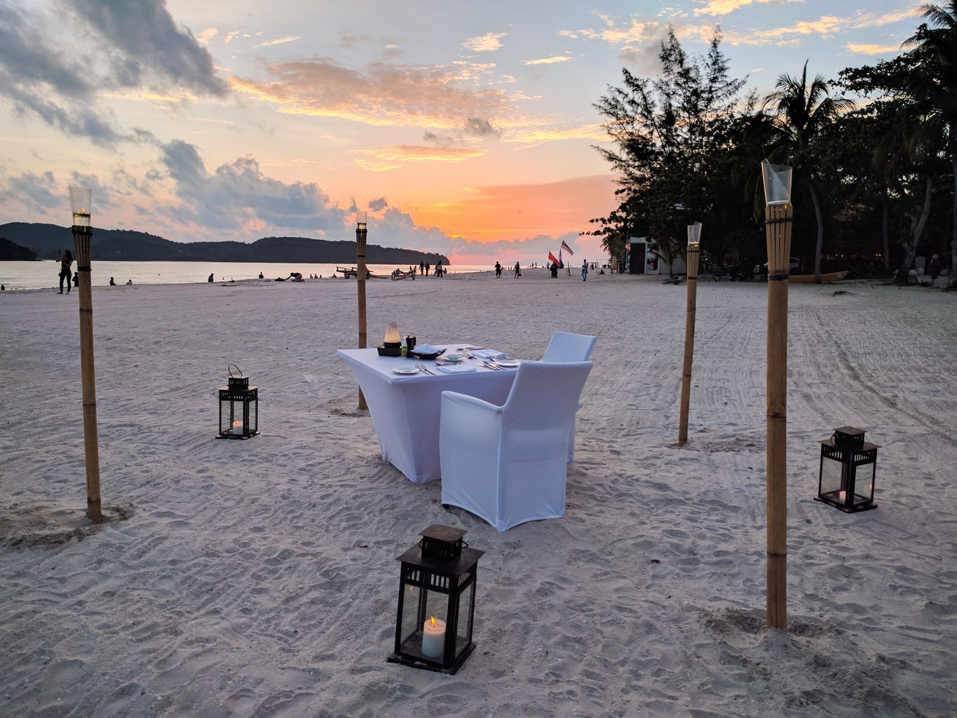 Dinner on the beach