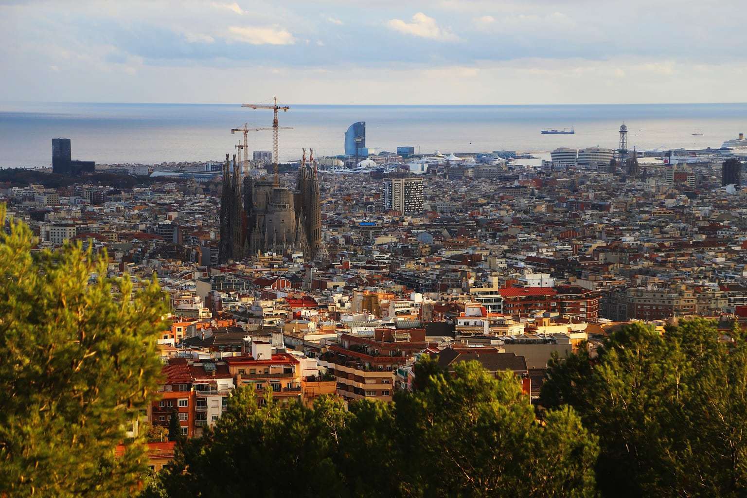 Sagrada Familia, standing tall above all other Barcelona buildings