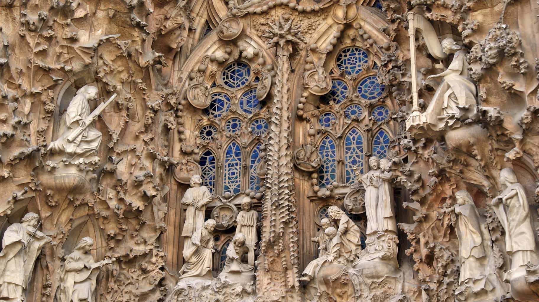 Passion facade at Sagrada Familia