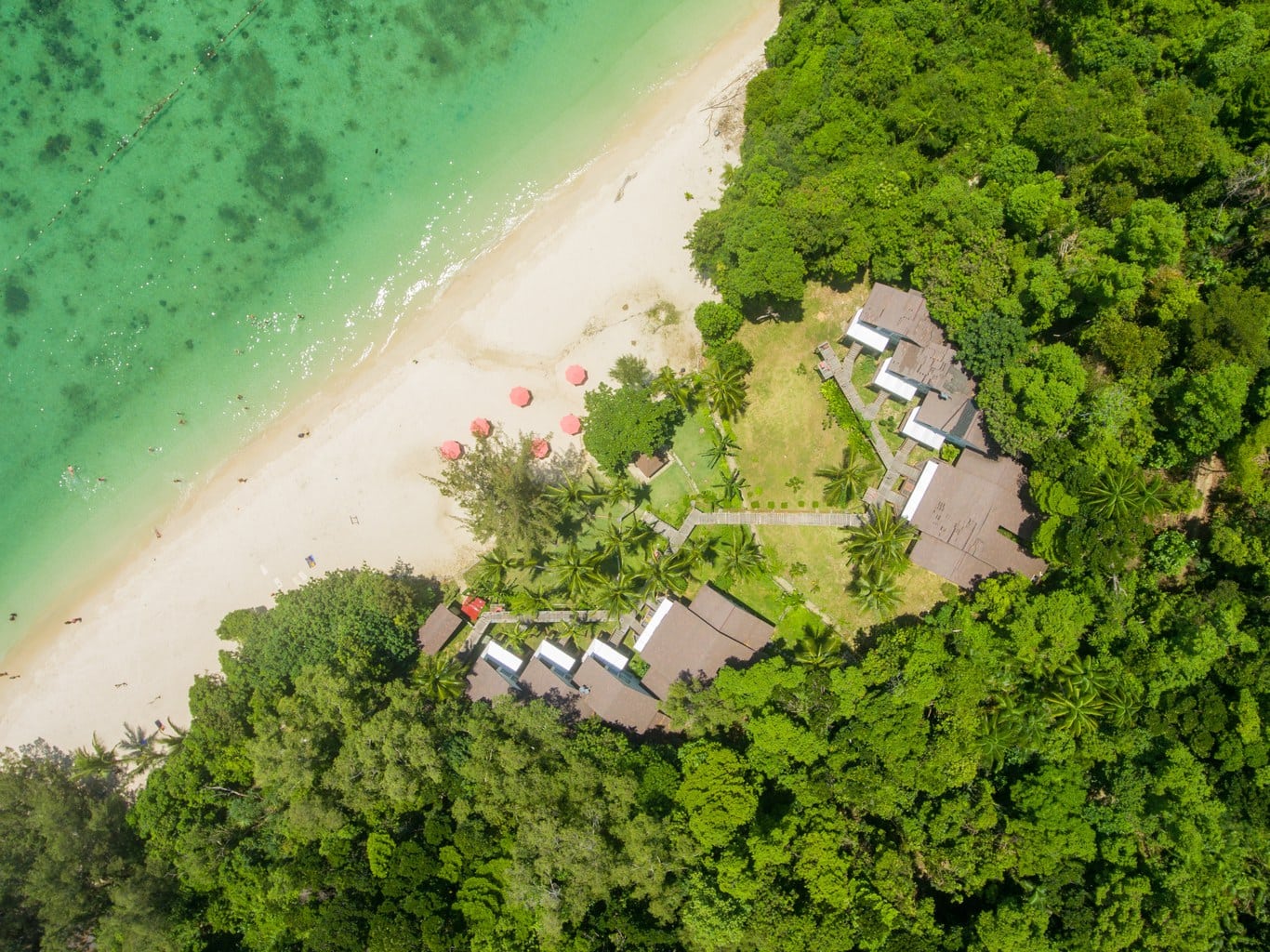 Drone of Manukan island resort