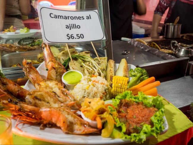 Food in Juayua on the Ruta de Las Flores