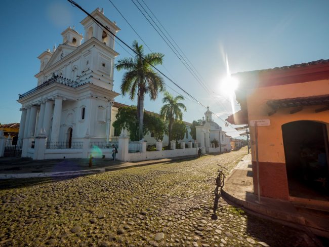 Cobblestone streets in Suchitoto