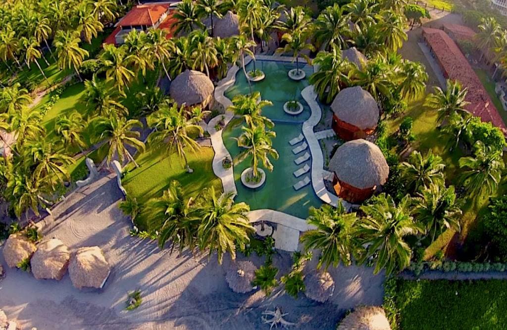 Drone shot of Tortuga Village