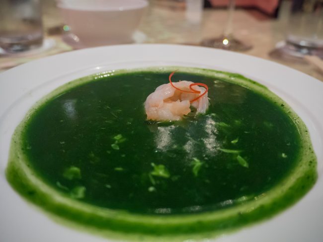 Soup with prawn
