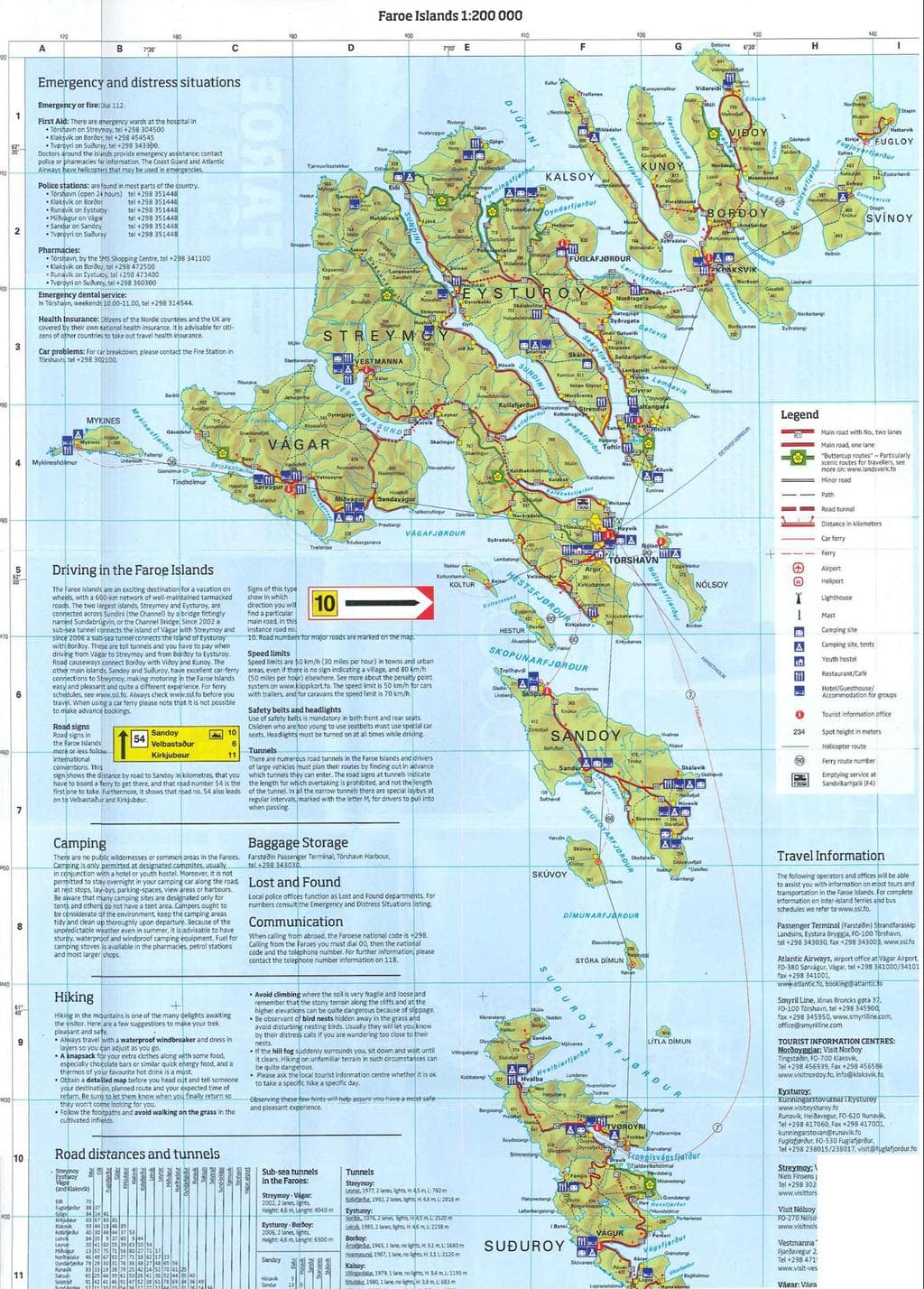 Faroe Islands road trip map