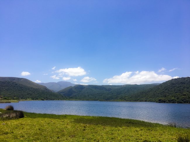 Nature's Valley lagoon and mountains