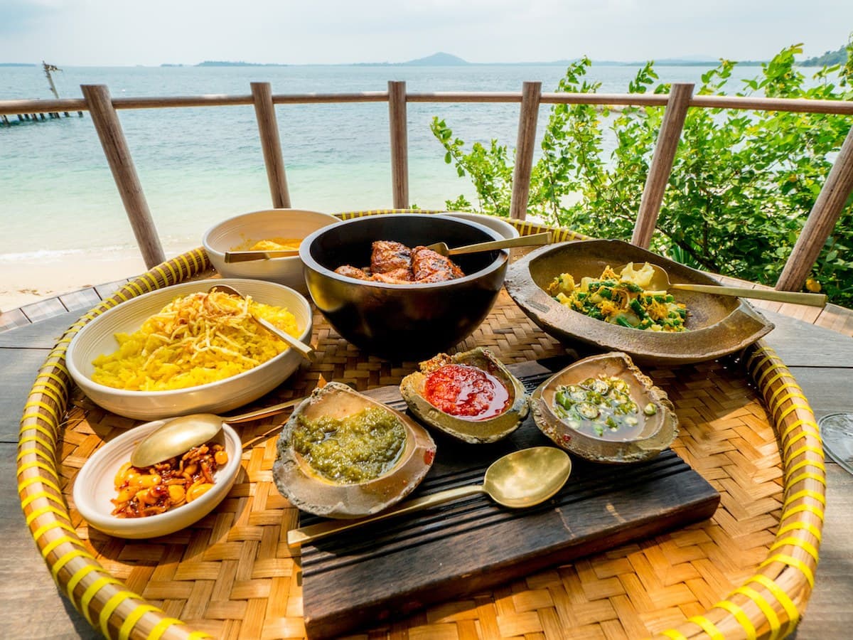 Three course meal at the Cempedak restaurant