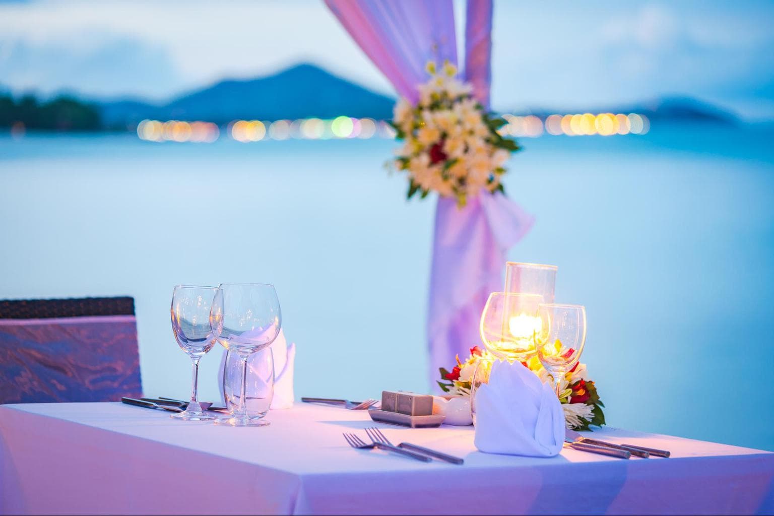 A romantic dinner on the beach for two at Impiana Chaweng Noi