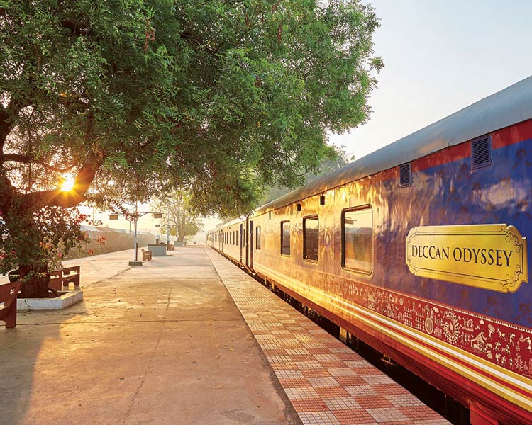 Deccan Odyssey at sunset