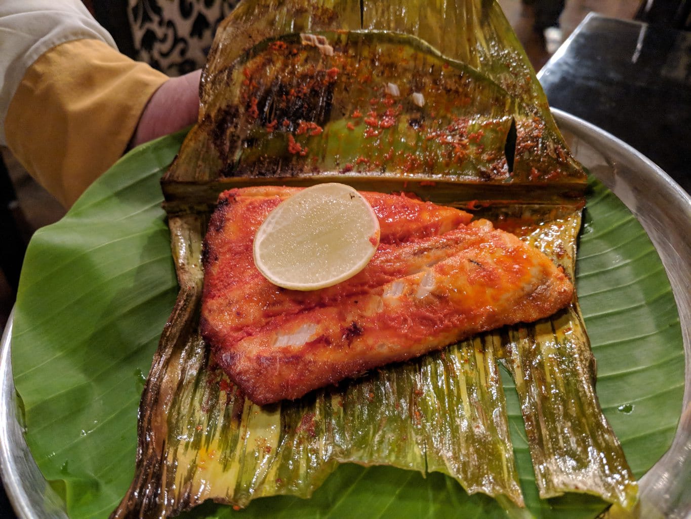 "Baked fish at Karavalli Restaurant"