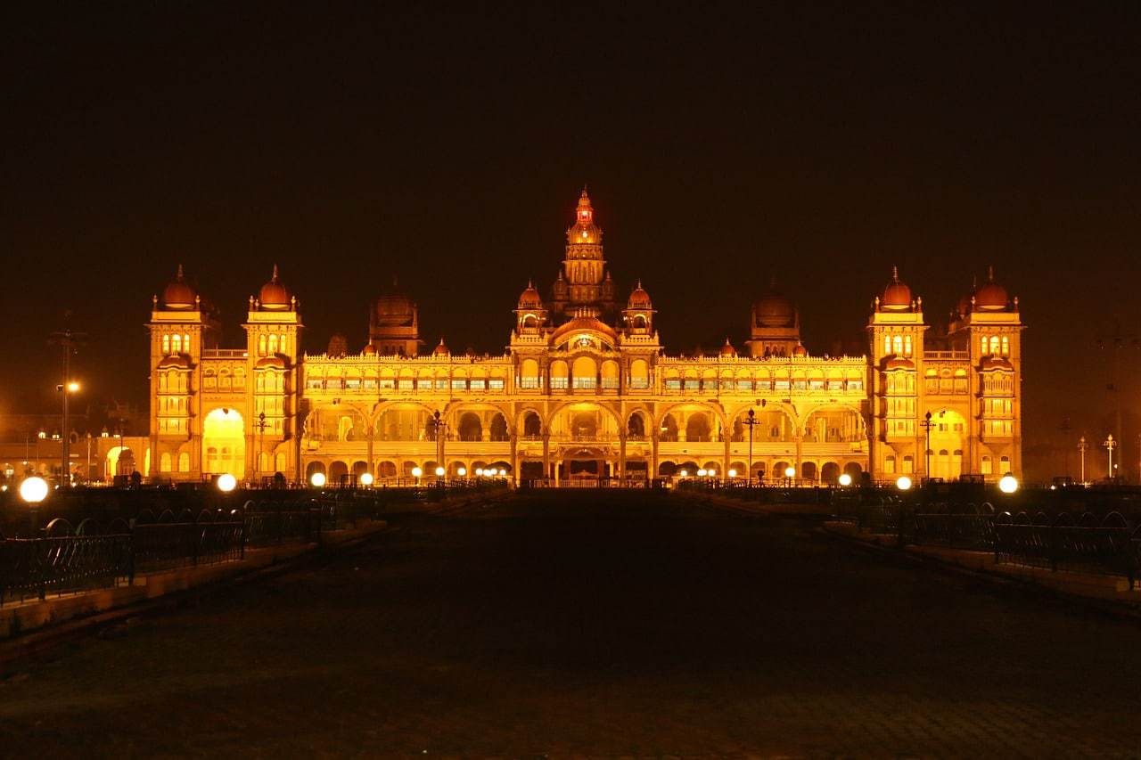 Mysore Palace at night