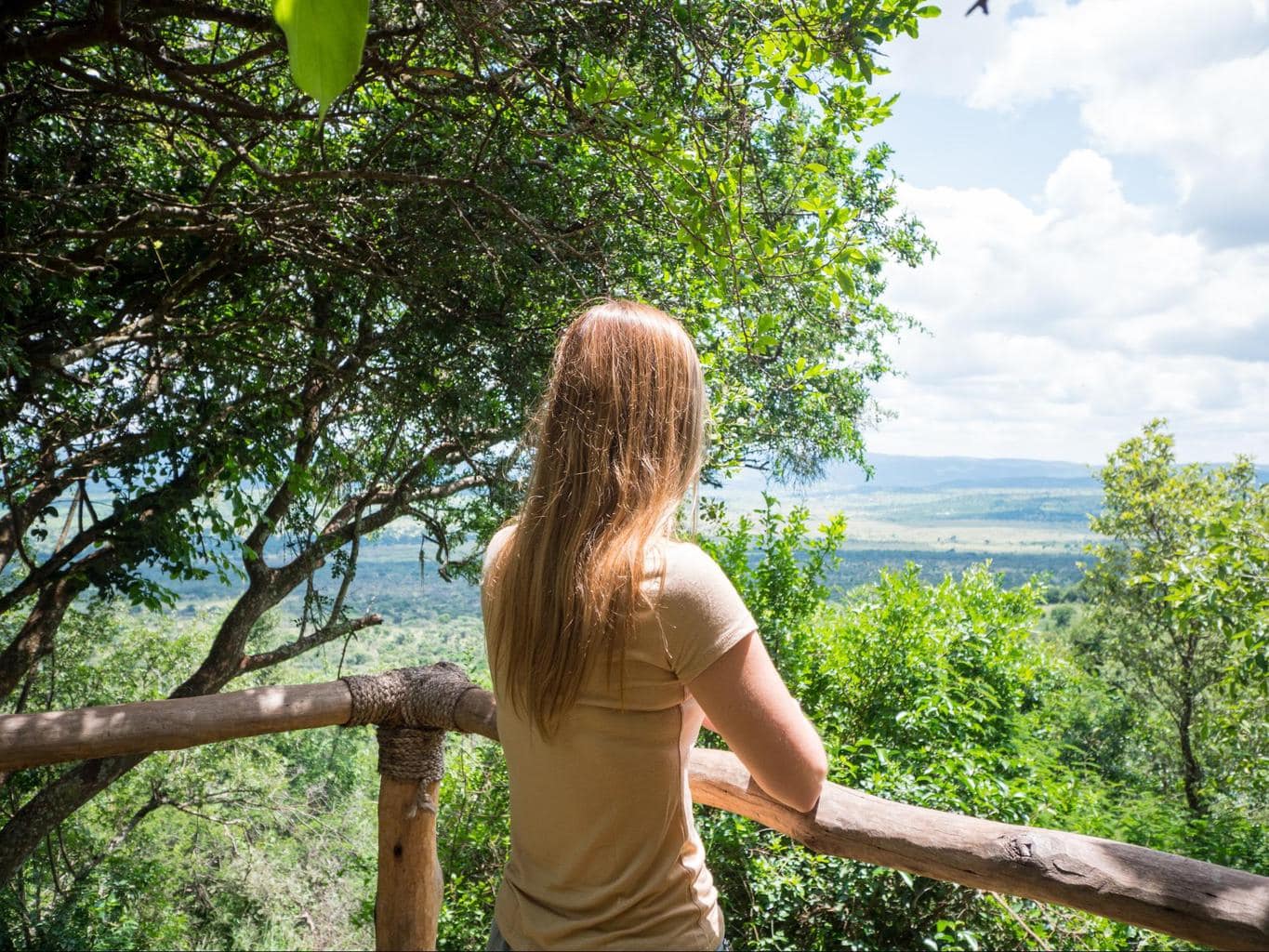 The view over Akagera National Park from the park’s headquarters