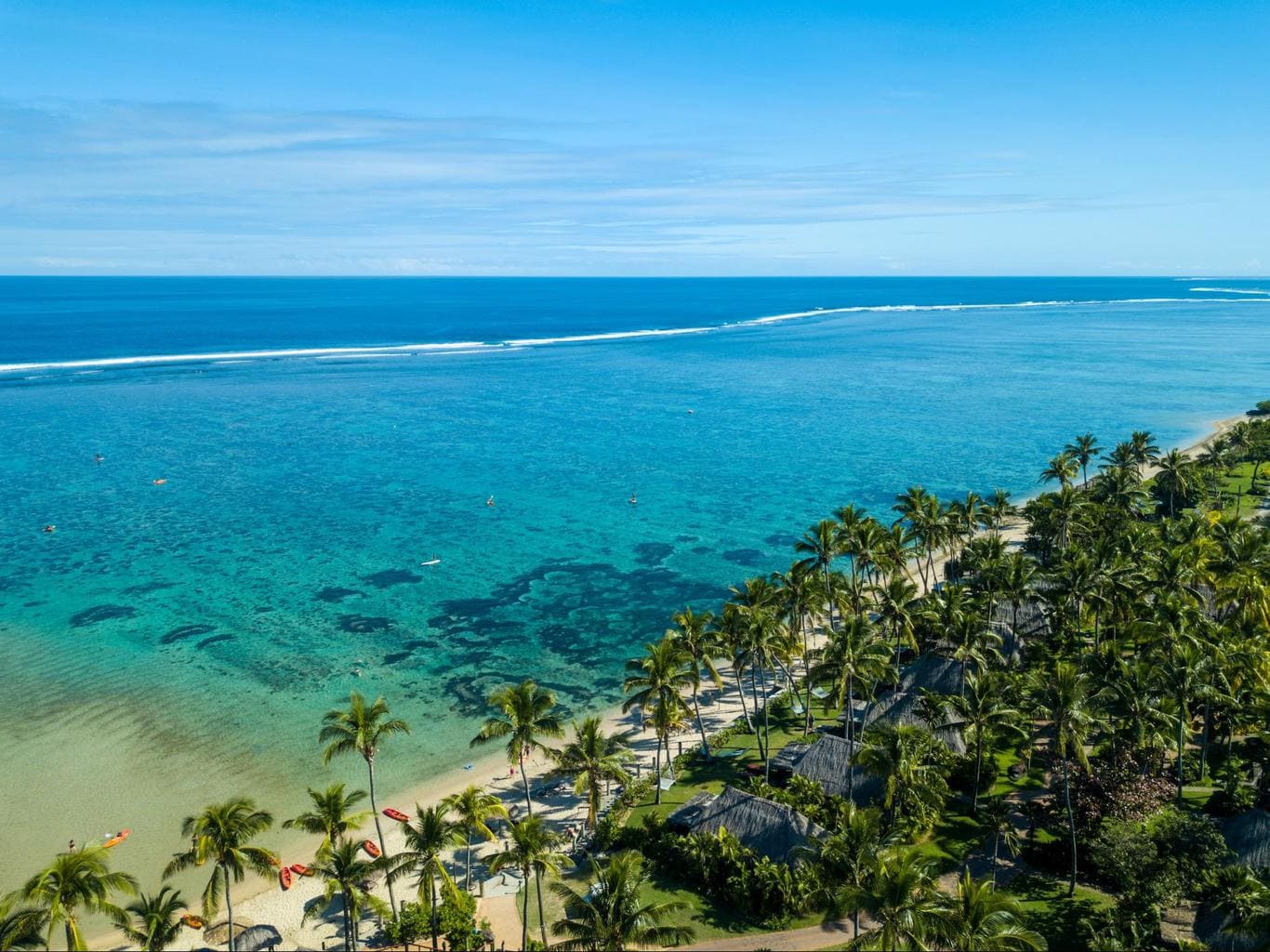 Outrigger Fiji Beach Resort from the sky