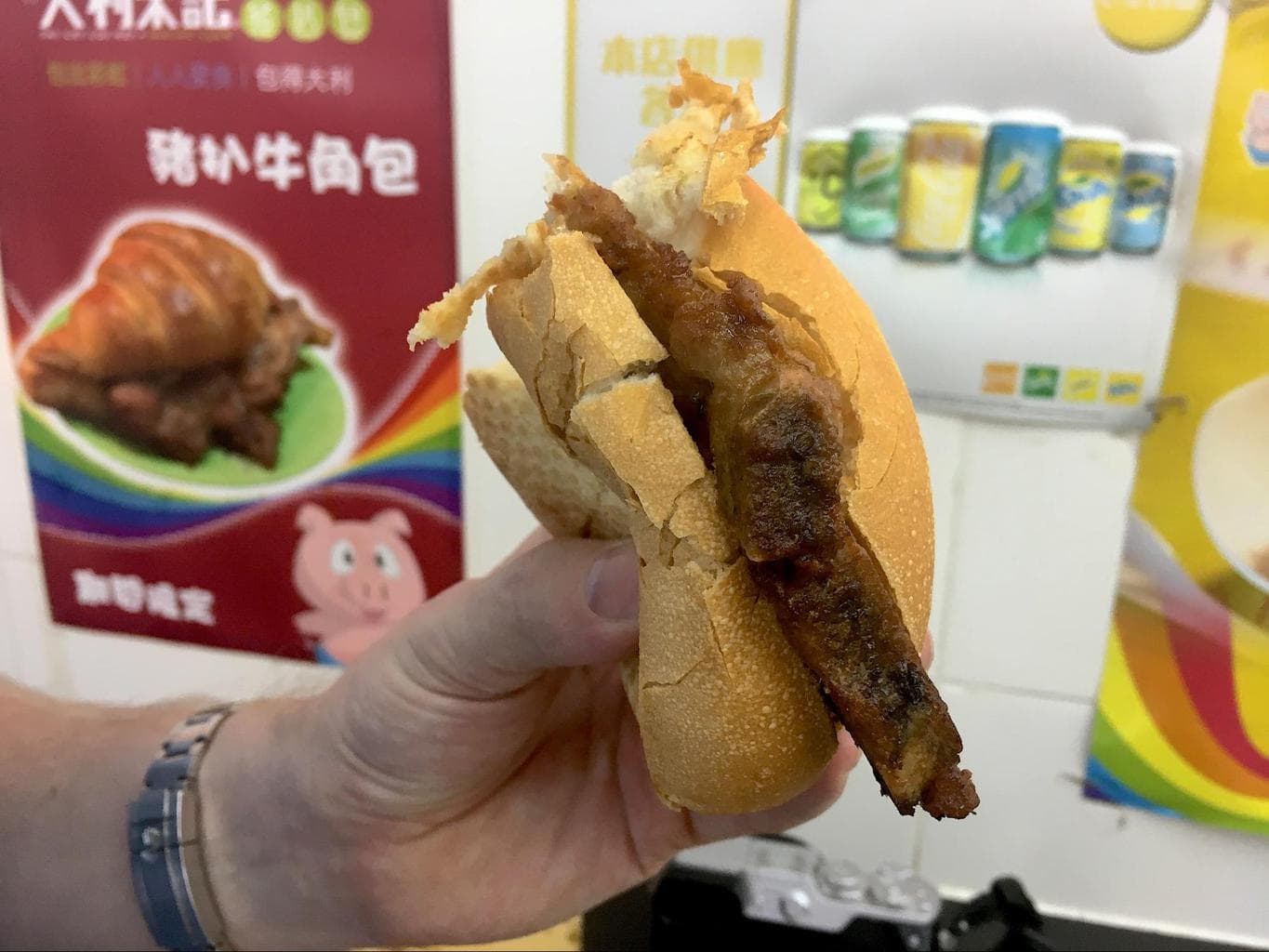 Pork chop bun in Macau