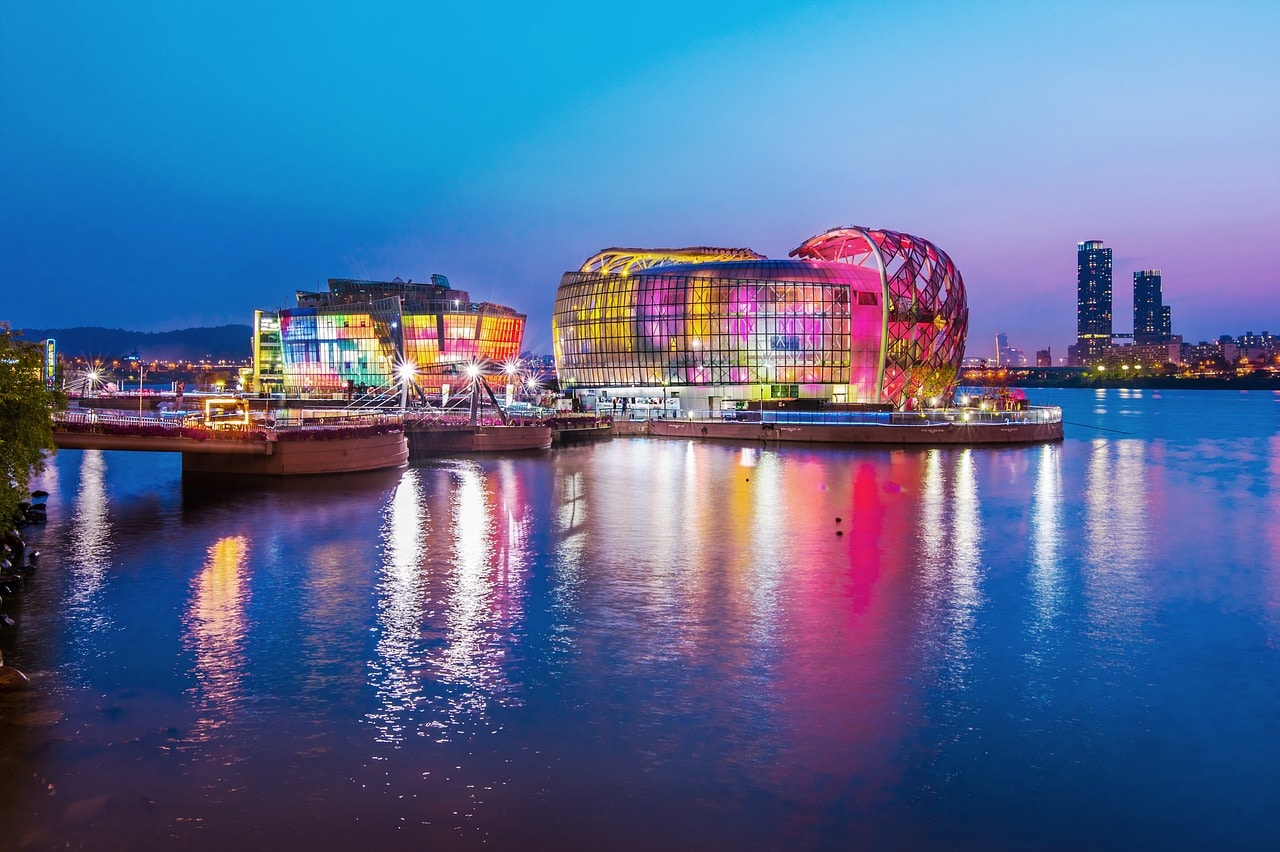 Sebit floating island on the Han River