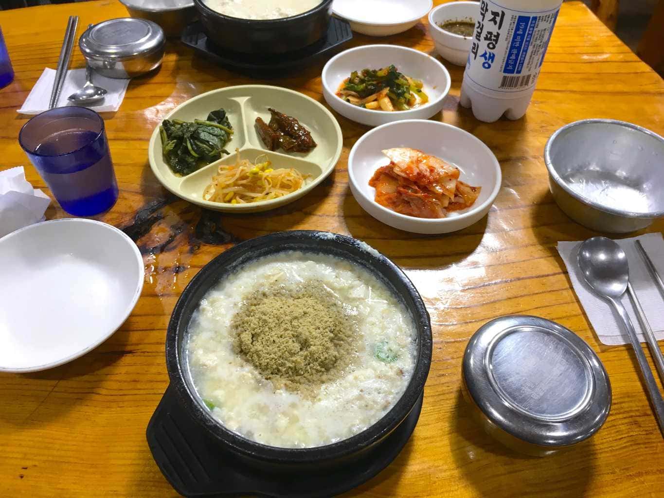 Traditional Korean food Perilla seed kalguksu