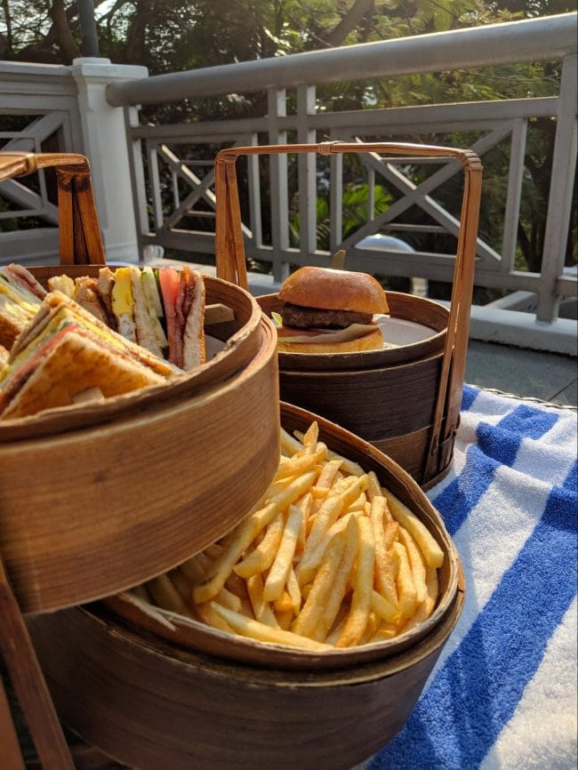 Tiffin style baskets at Hotel Fort Canning