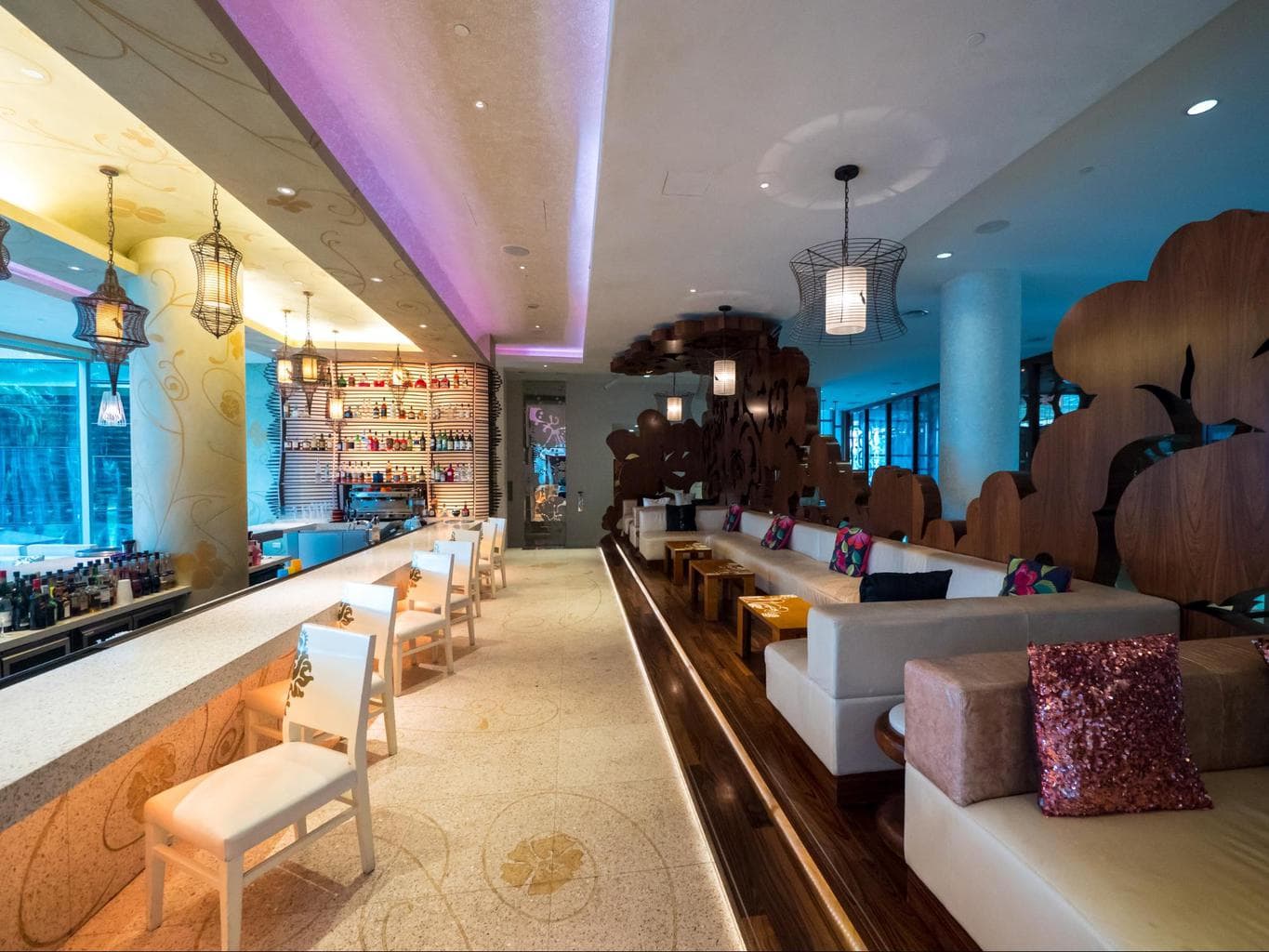Woo bar interior at W Singapore - Sentosa Cove