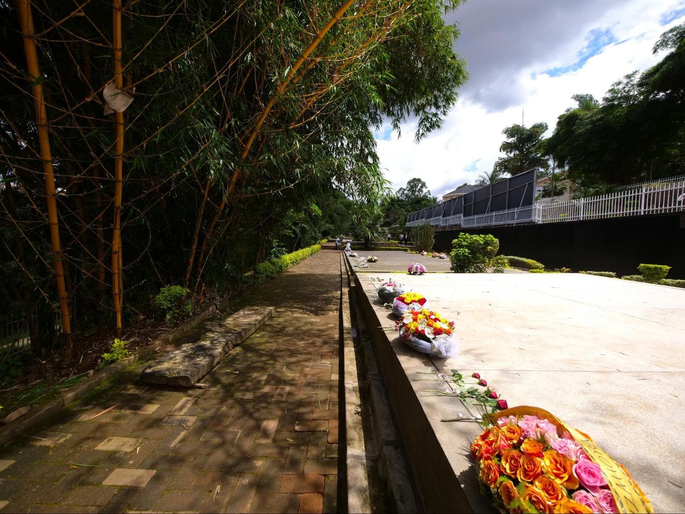 Kigali Genocide Memorial flowers