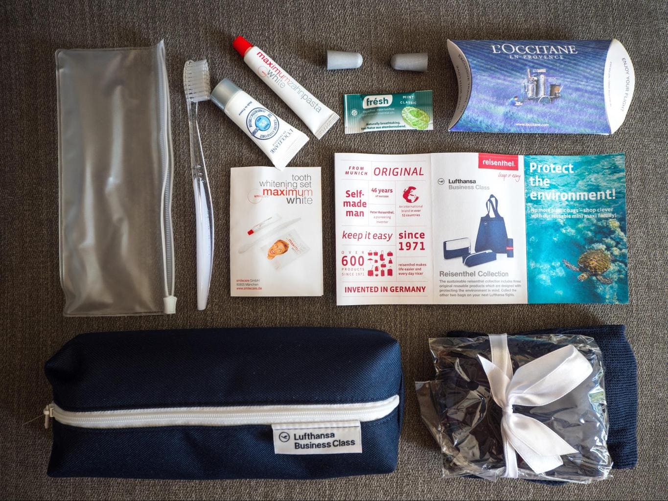 Lufthansa Business Class amenity kit