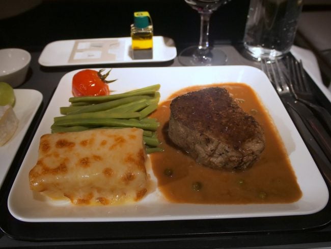 Dinner Swiss Business Class 05