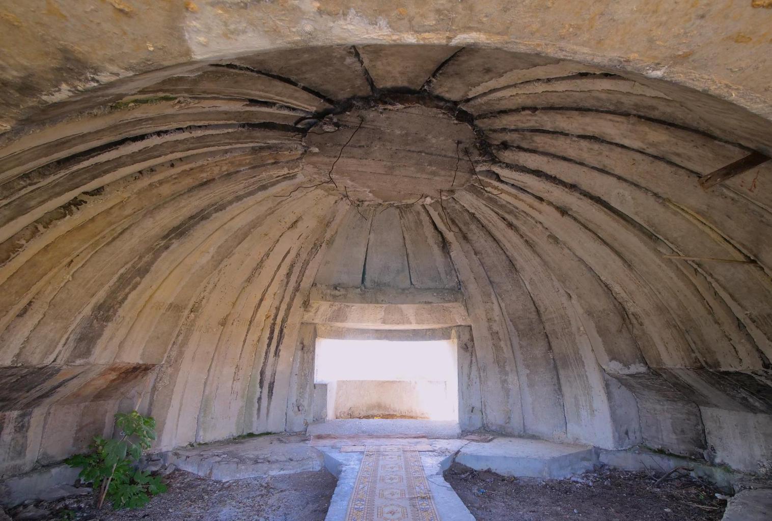 Inside one of the bunkers in Albania