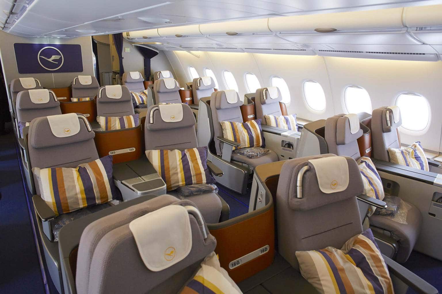 Lufthansa A380 Business Class seating