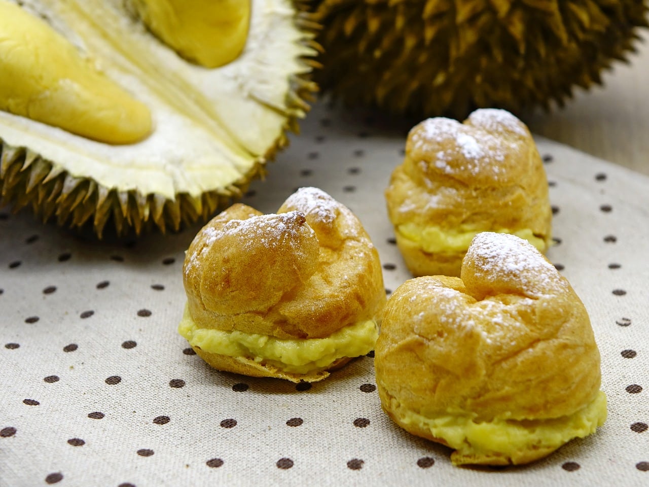 Durian and durian puff