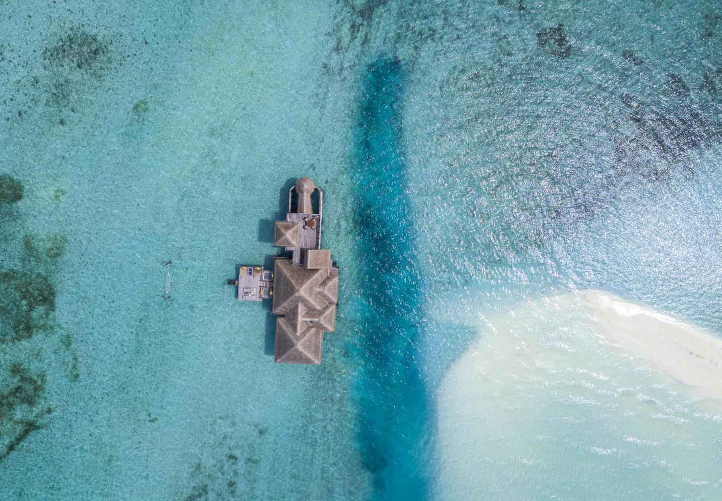 Gili Lankanfushi Crusoe Residences from the air