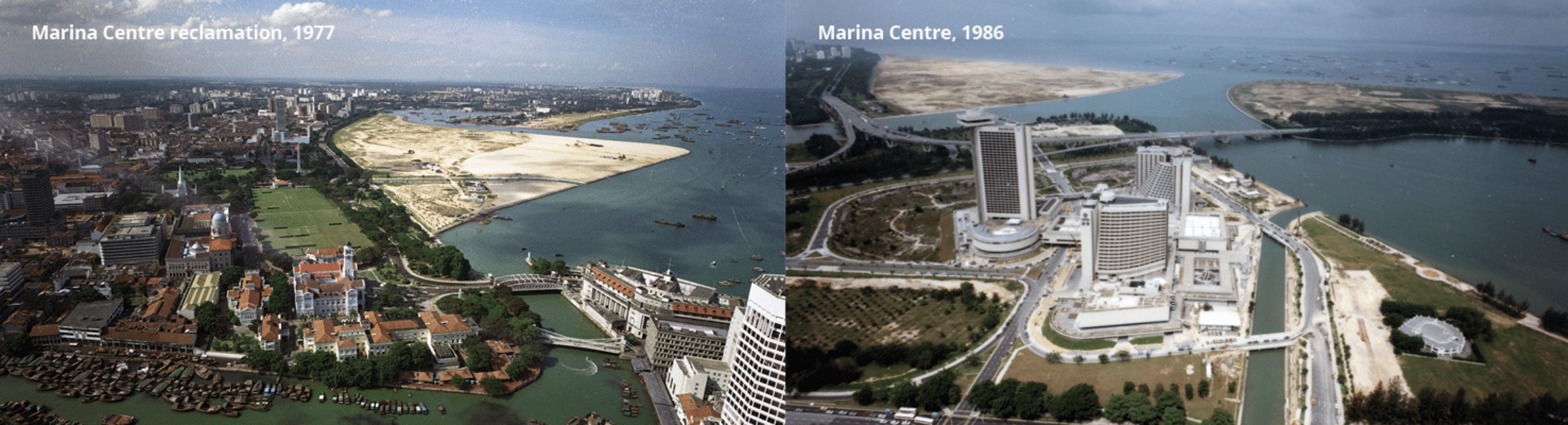 Singapore’s first land reclamation projects Source