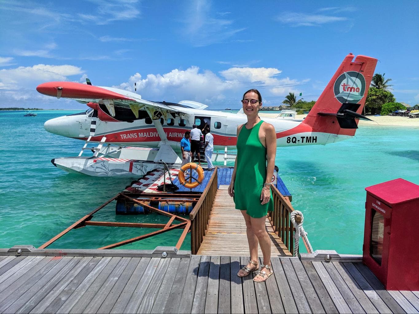 Summer dresses to board a Maldivian seaplane