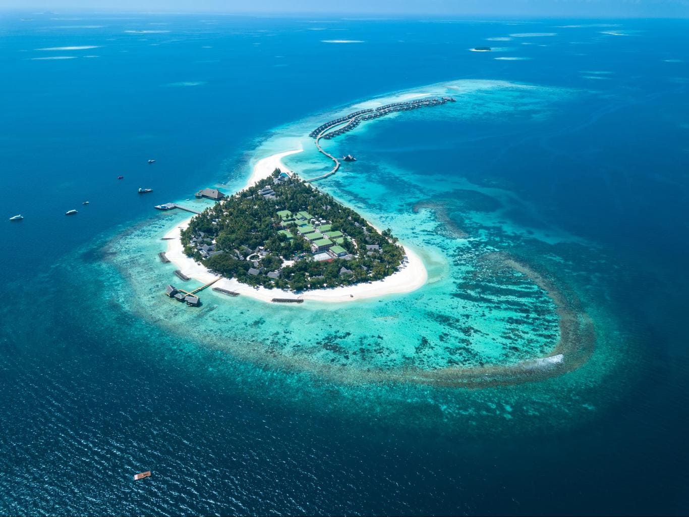 Aerial shot of Joali Maldives