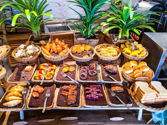 Bread selection at Soneva Fushi