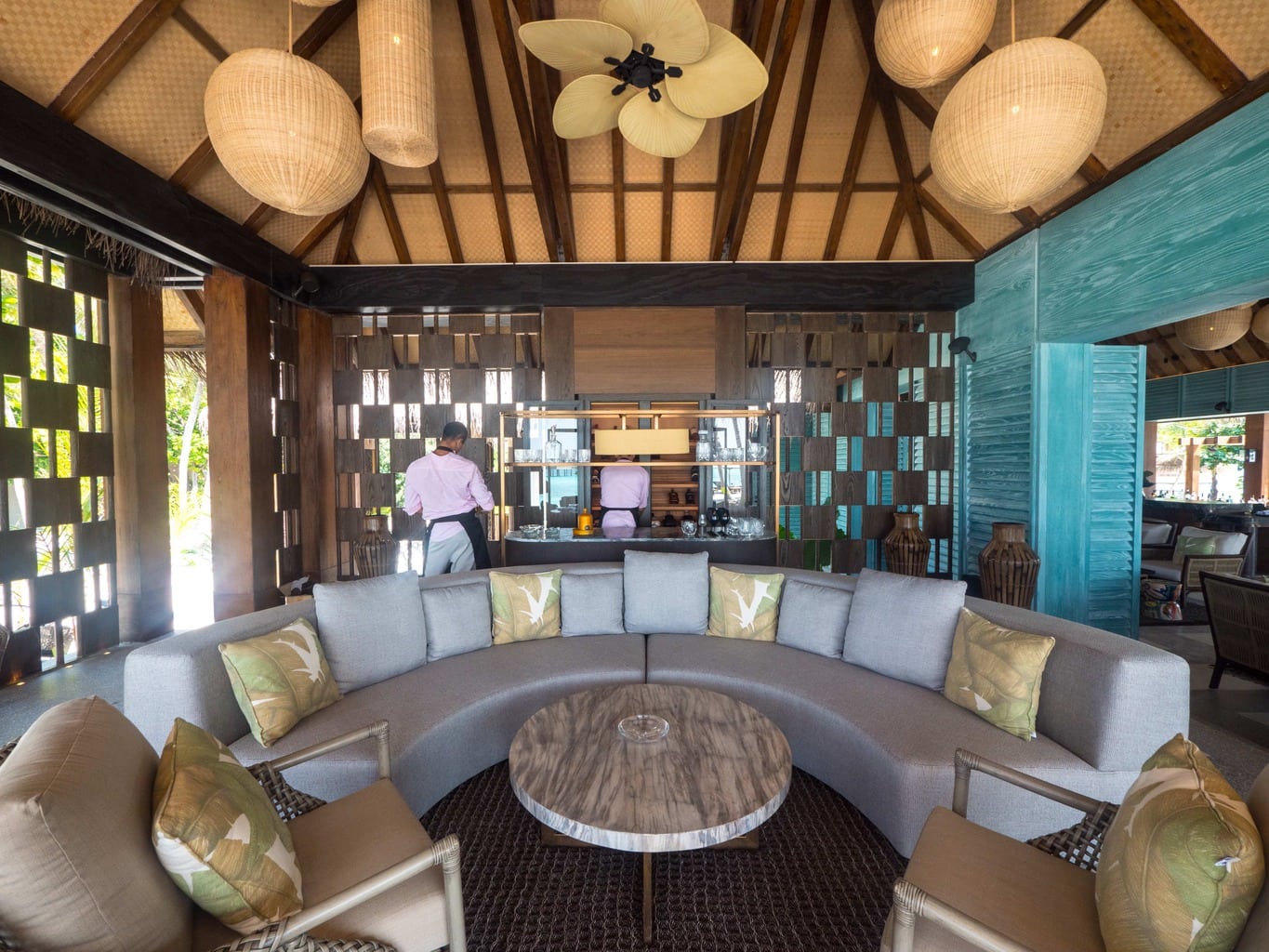 The cigar and whiskey bar at Joali Maldives