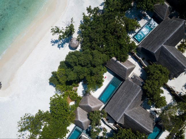 Luxury beach villas at Joali Maldives