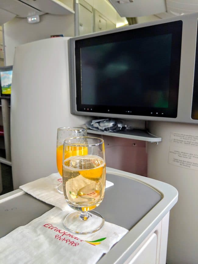 New Ethiopian Airlines Boeing 787 champagne