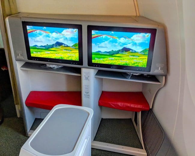 New Ethiopian Airlines Boeing 787 foot rest