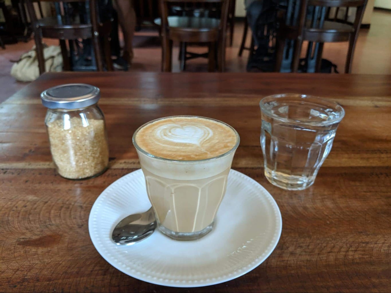 A latte at Black Cat Cafe
