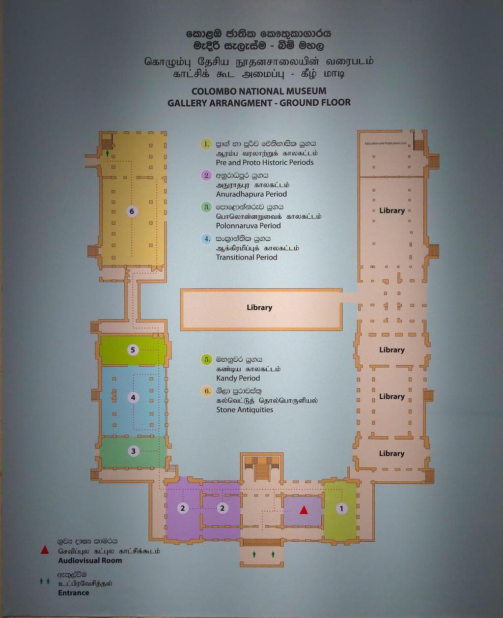 Floor plan ground floor of the National Museum