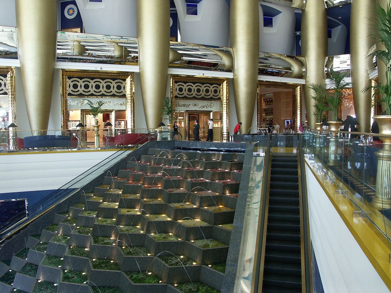 The lobby at the Burj Al Arab