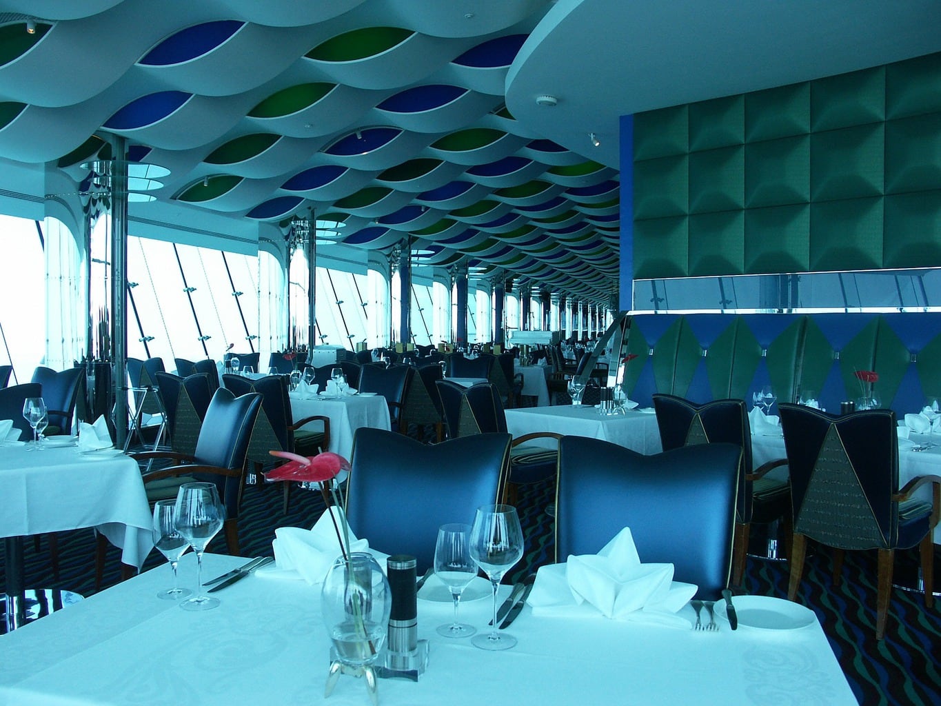 The restaurant at the top floor of the Burj Al Arab