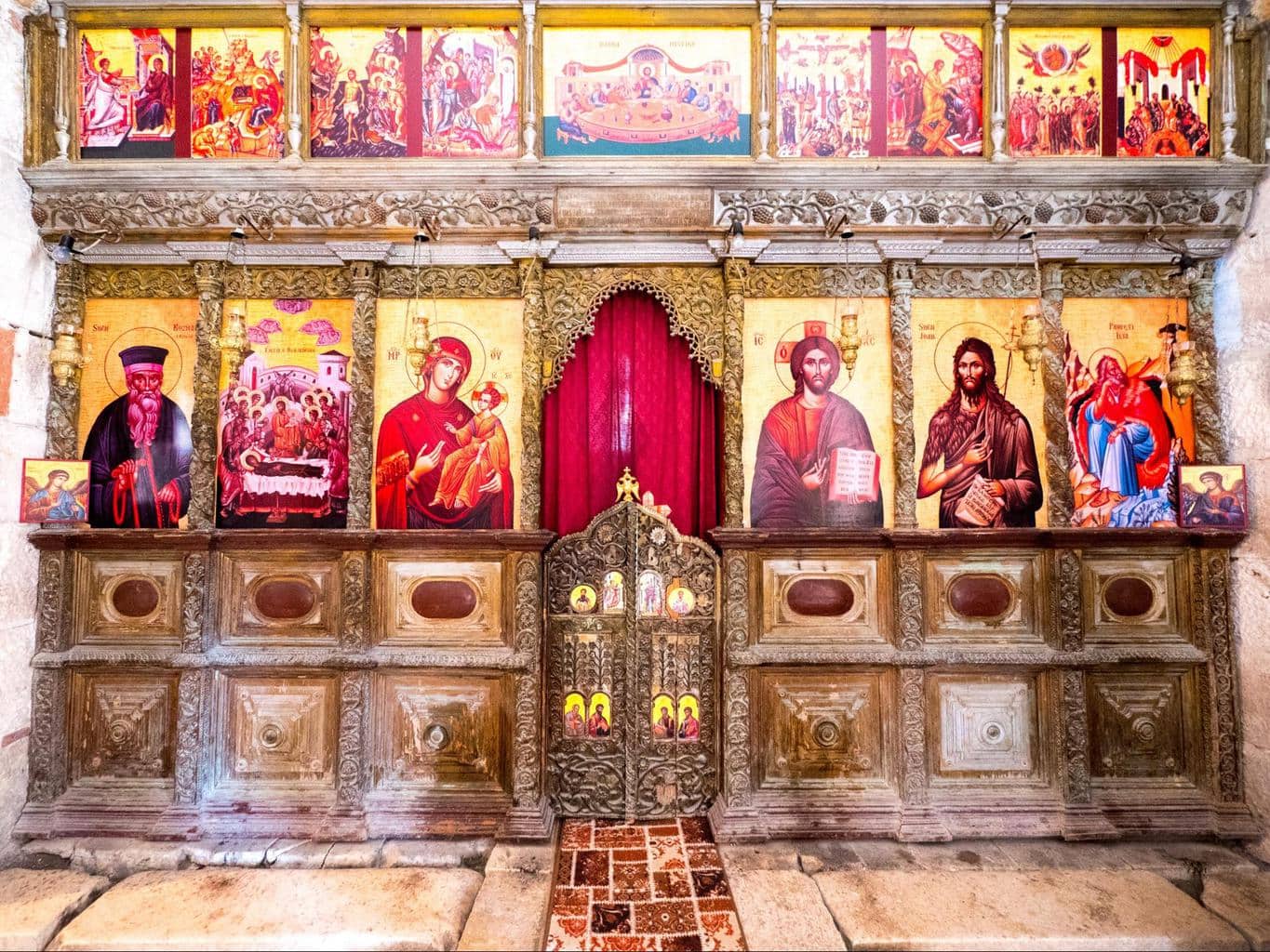 Iconostasis inside St. Mary’s Church in Apollonia
