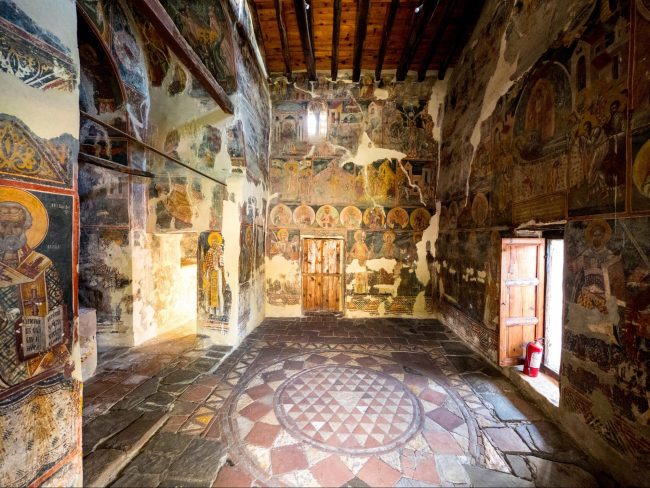 Inside the Church of St. Mary Blaherna in Berat